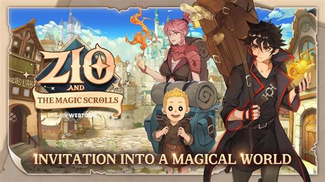 Explore the realms of fantasy with Zio and the magical scrolls as your guide